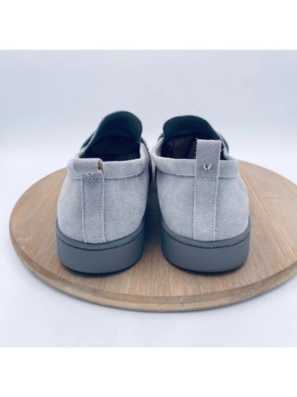 Vionic Uptown Shoes Mens 12 43 Gray Suede Comfort Penny Loafers Platform